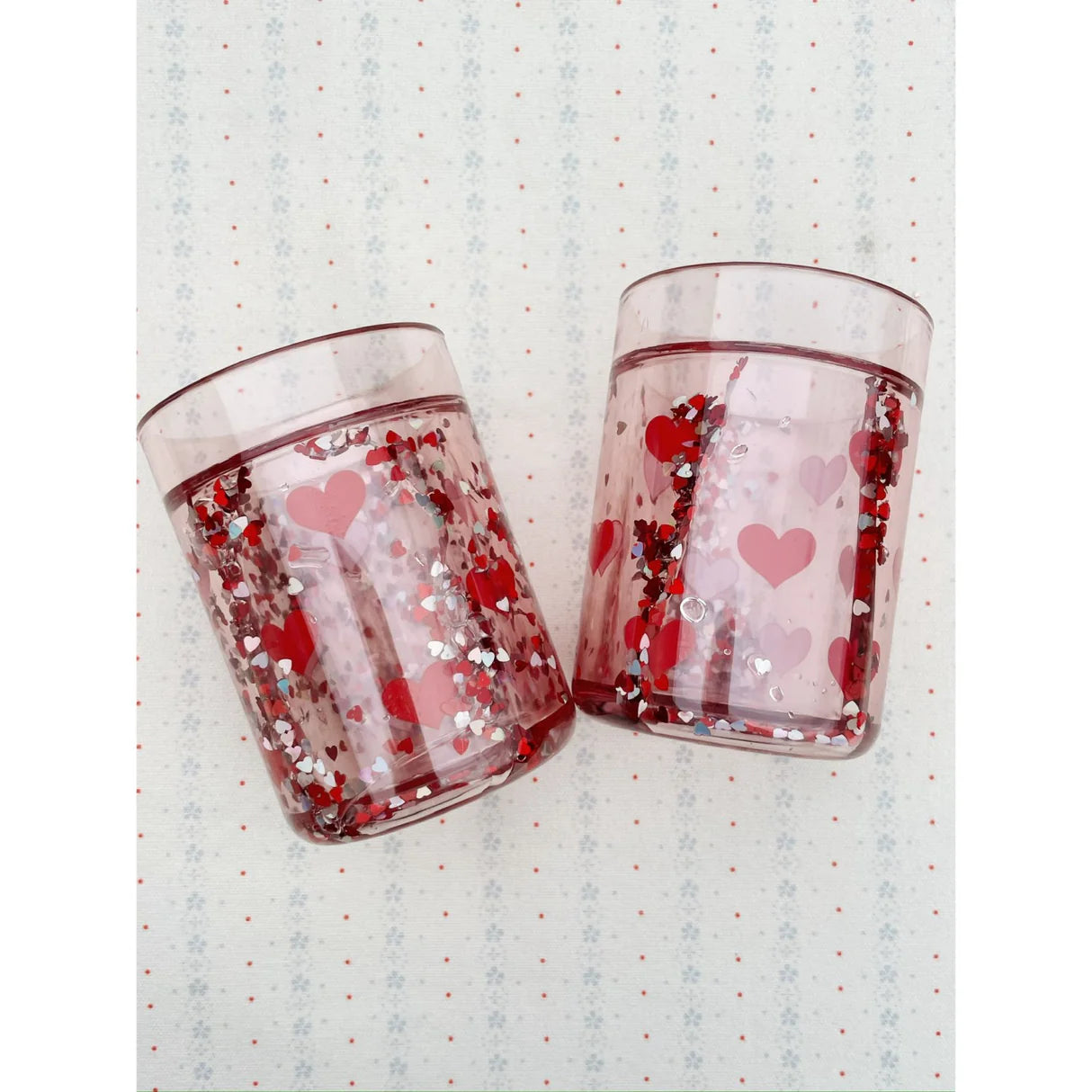 Konges Sløjd Krus Glitter Heart 2 Pak