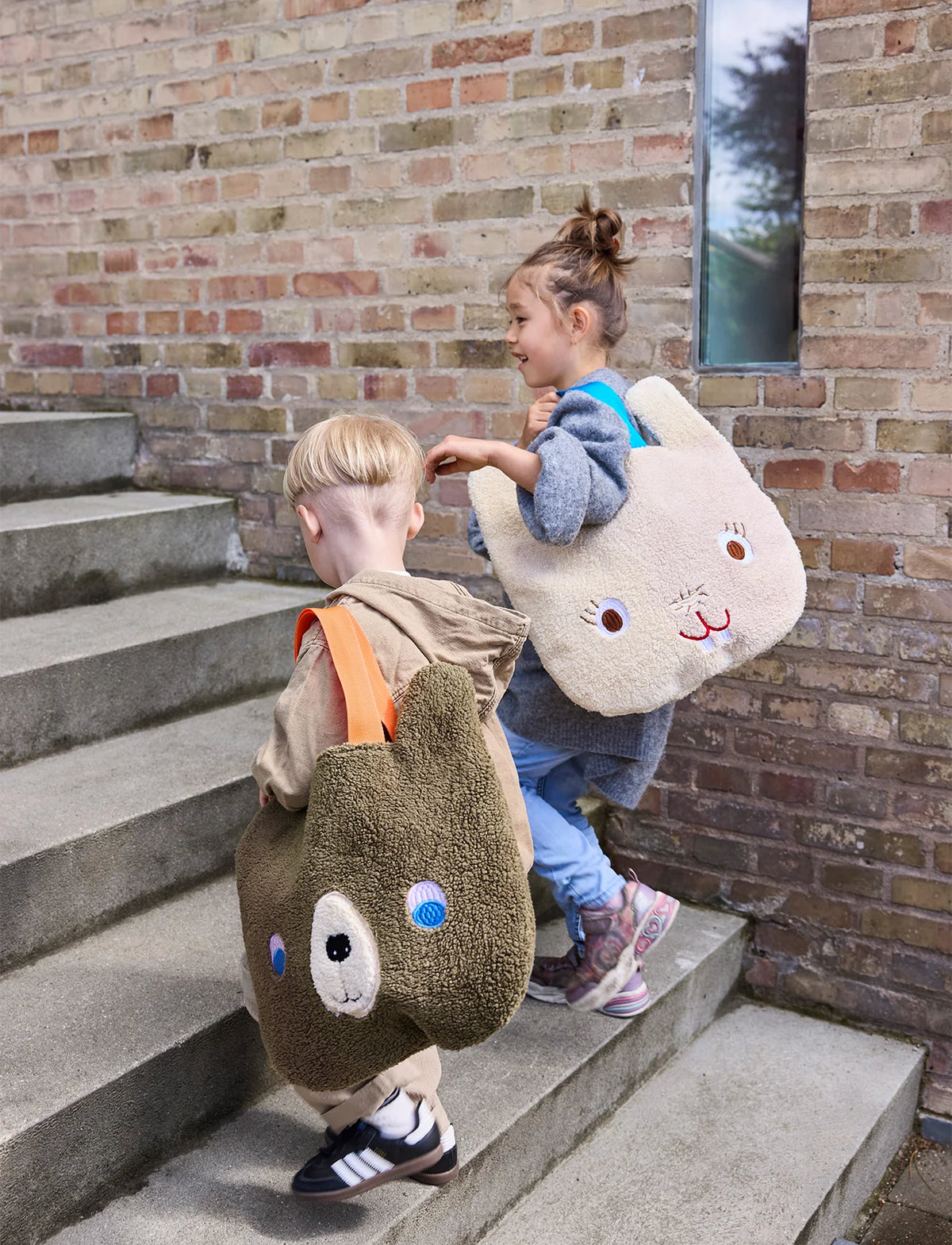 OYOY Tote Bag Darling Bear Brown/Red