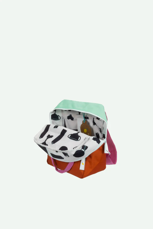 Sticky Lemon Rygtaske Lille Better Together Colourblocking Towel Green Gravel Orange