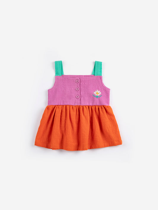 Bobo Choses Kjole Pixel Daisy Orange