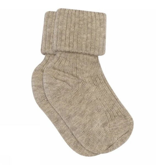MP Denmark Strømper Baby Rib Light Brown Melange
