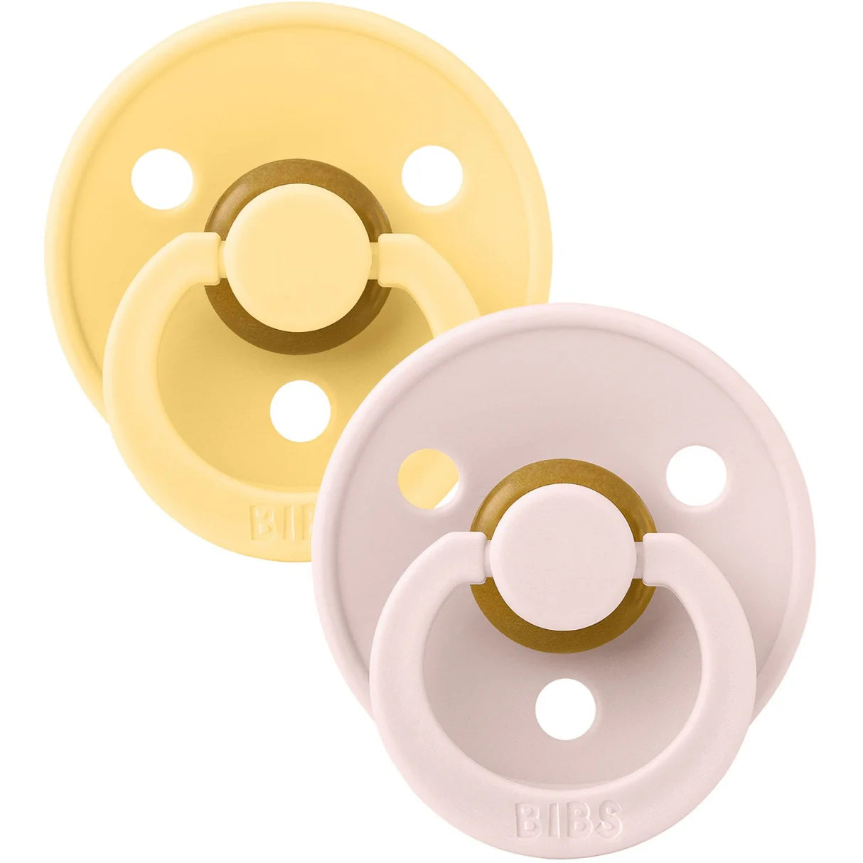 BIBS Sutter Latex Colour Pale Butter/Petal 2 pack