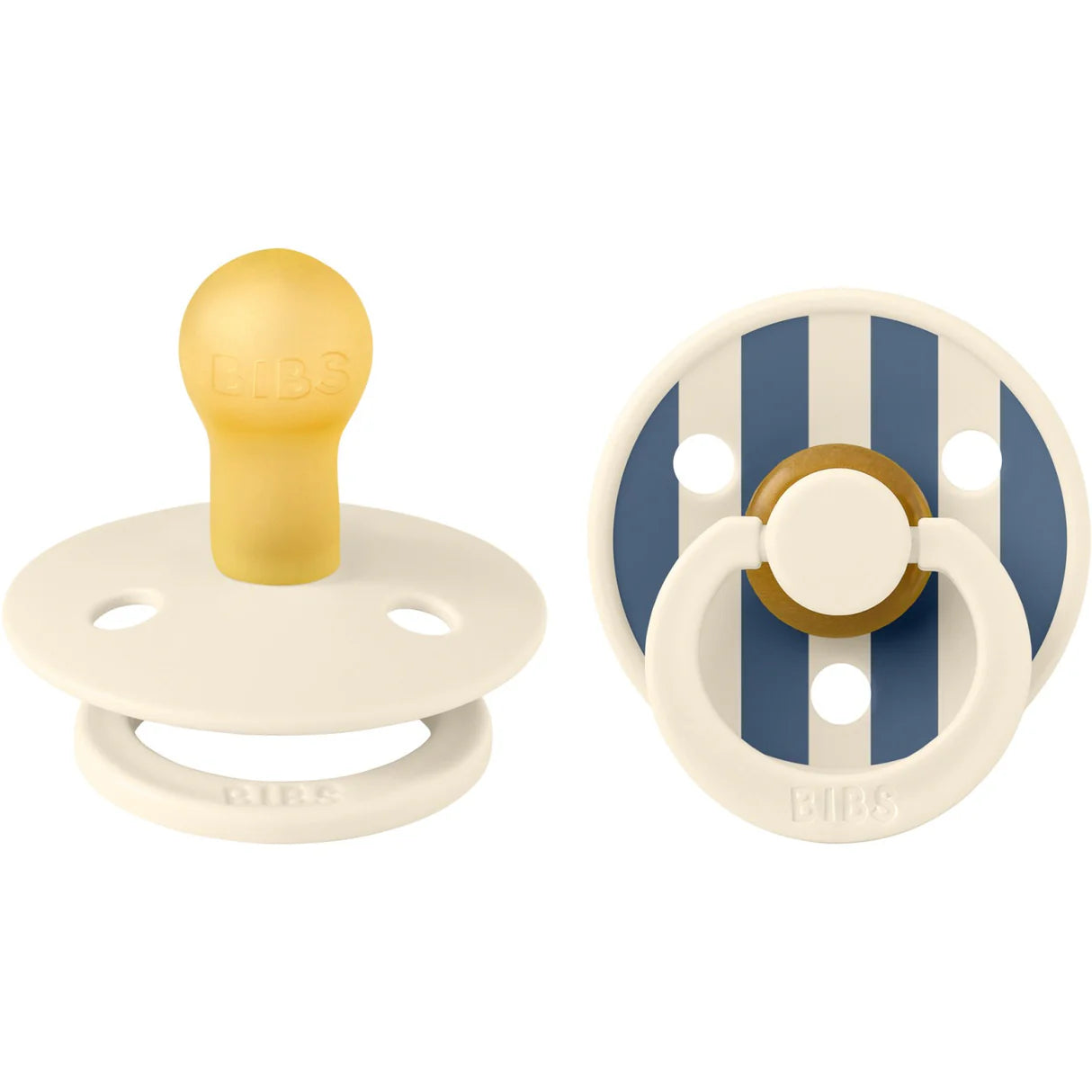 BIBS Sutter Latex Pin Ivory Steel Blue Mix 2 pack