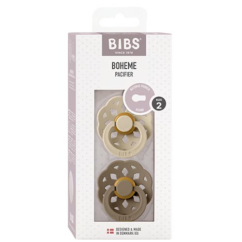 BIBS Sutter Latex Boheme Vanilla/Dark Oak Apple 2 pack