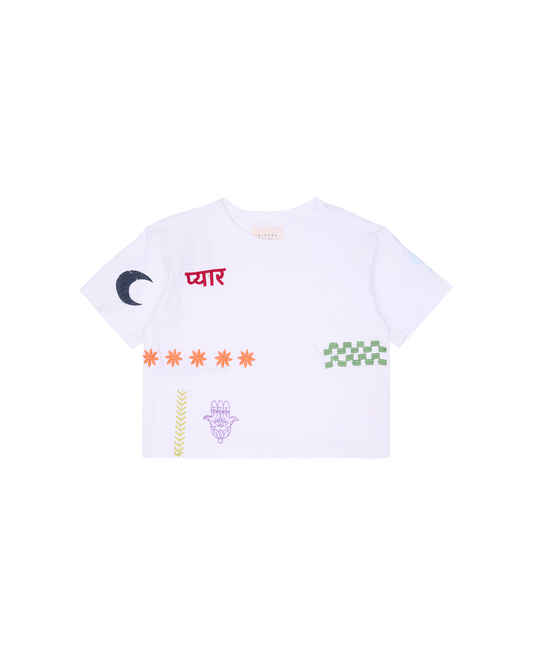 Sissel Edelbo T-shirt Billie Mini Overskudsstof Hvid