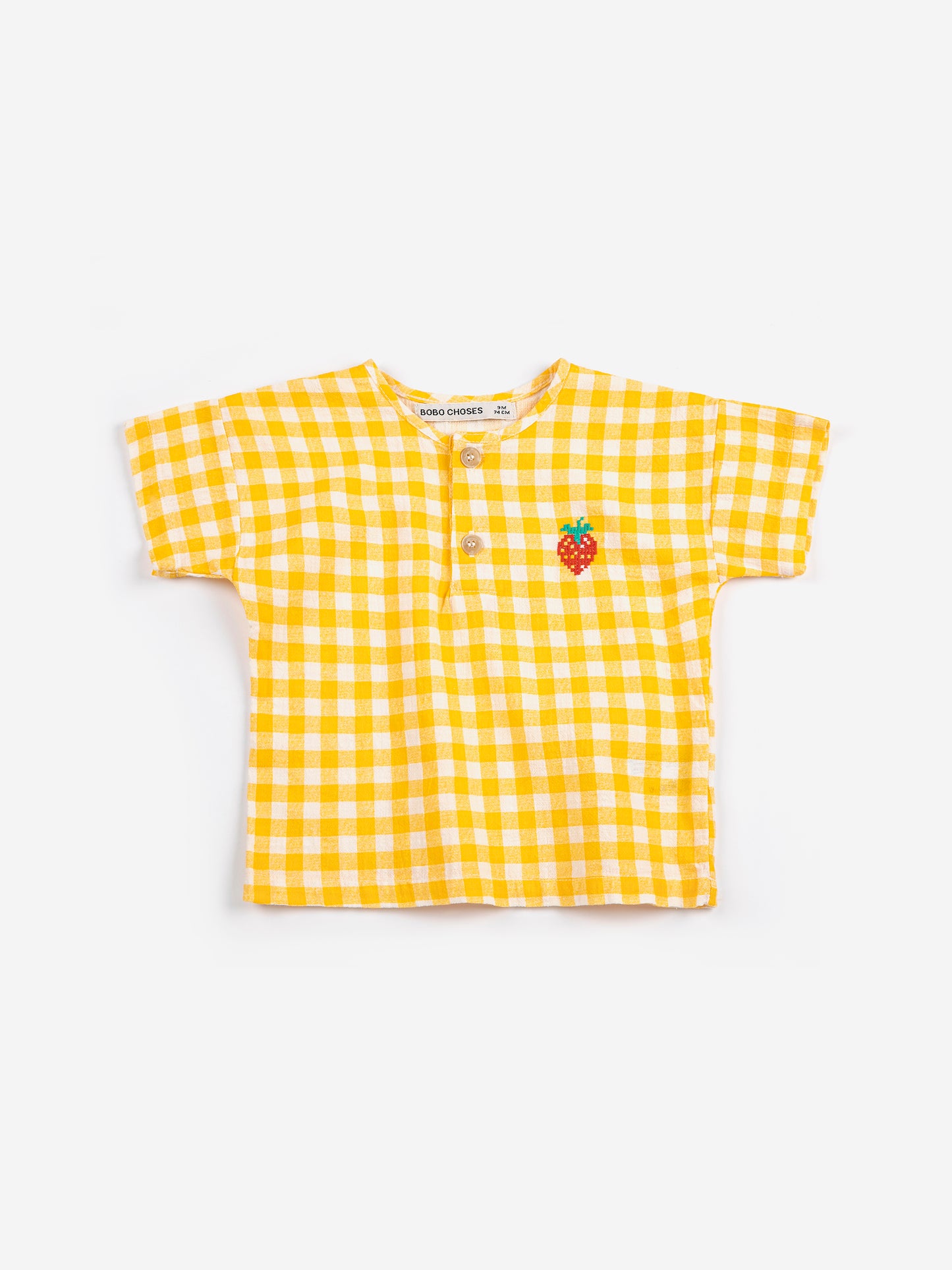 Bobo Choses Top Vichy Pixel Strawberry