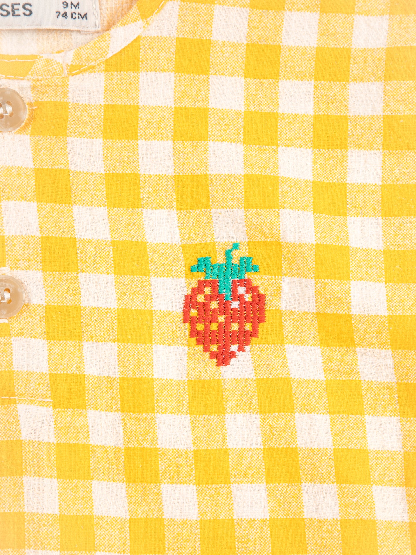 Bobo Choses Top Vichy Pixel Strawberry