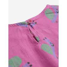 Bobo Choses Funny Snail All Over Woven Blouse Fuchsia