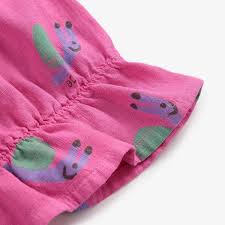 Bobo Choses Funny Snail All Over Woven Blouse Fuchsia