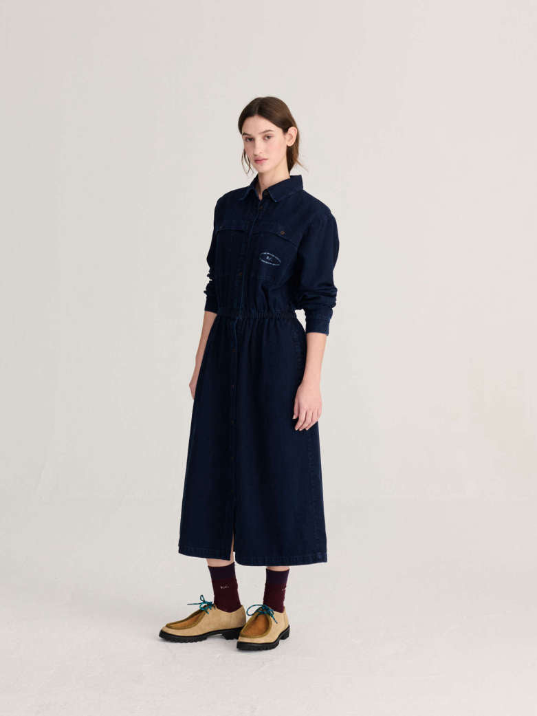 Bobo Choses Kjole Denim Navy Blue