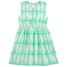 Bobo Choses Lucky Fish All Over Sleeveless Dress Light Green