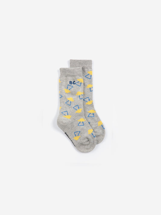 Bobo Choses Strømper Baby Pixel Abduction Heather Grey
