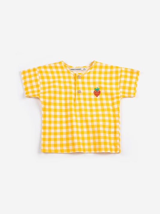 Bobo Choses Top Vichy Pixel Strawberry