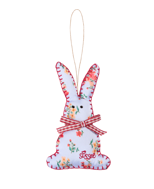 Sissel Edelbo Påskeophæng Kanin Purple Floral Leftover Fabric