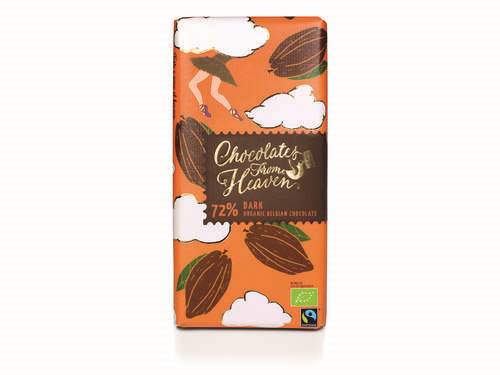 Chokolade mørk 72% Fairtrade 100 g