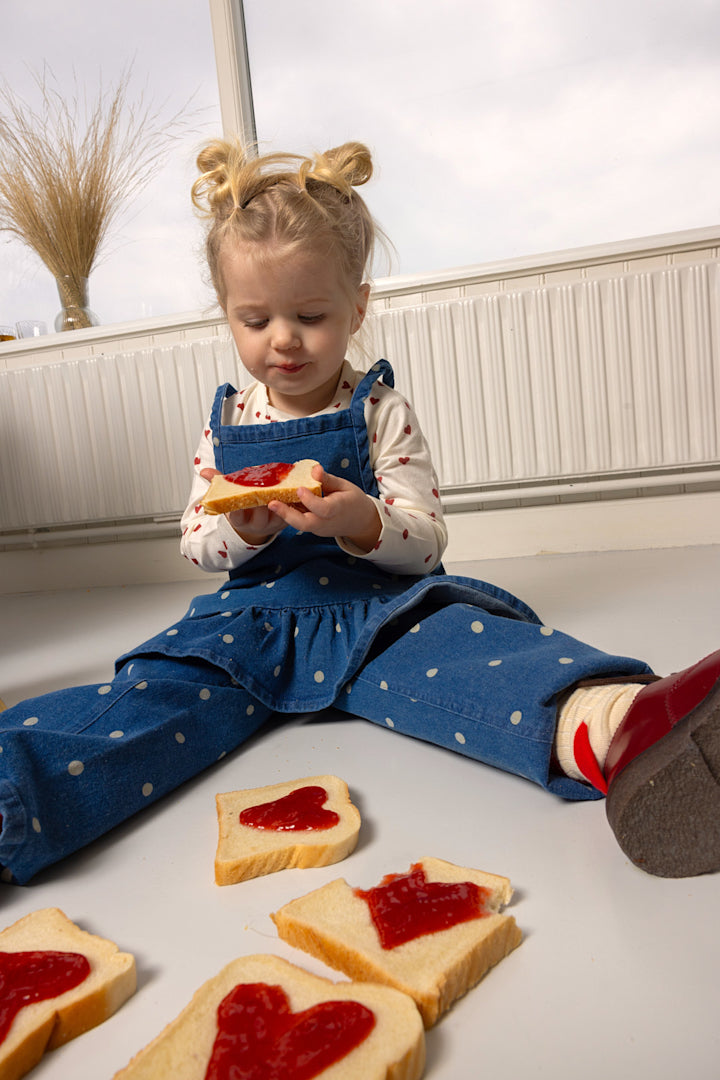 Okker-Gokker Bukser Denim Hvid Prik