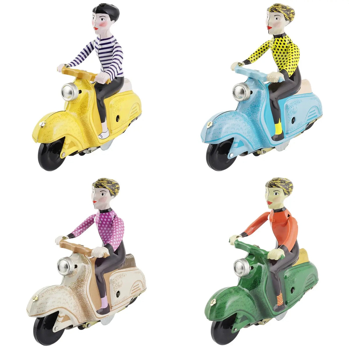Scooter Dame På Motorcykel