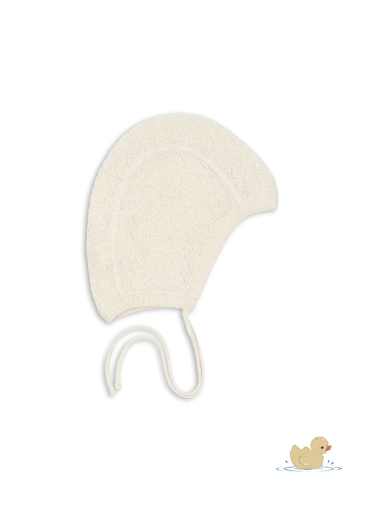 FANGA Hjelm Strik Venti Antique White GOTS