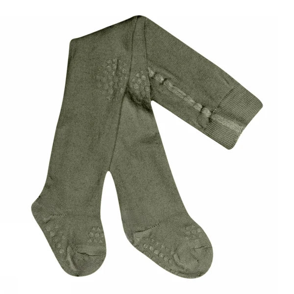 GoBabyGo Kravle Strømpebukser Merino Uld Olivine