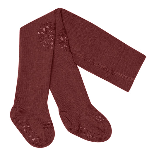 GoBabyGo Kravle Strømpebukser Merino Uld Grape Skin