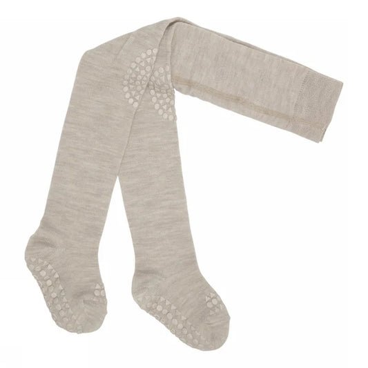 GoBabyGo Kravle Strømpebukser Merino Uld Sand