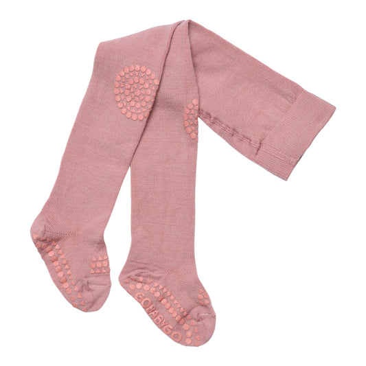 GoBabyGo Kravle Strømpebukser Uld Rose Blush