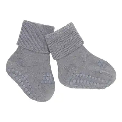 GoBabyGo Non-slip Socks Merino Wool Grey Melange