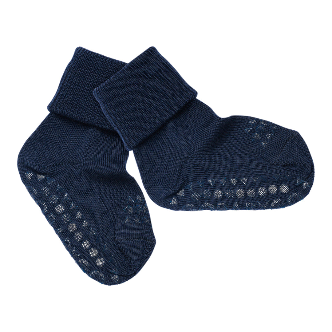 GoBabyGo Skridsikre Strømper Merino Uld  Midnight Blue