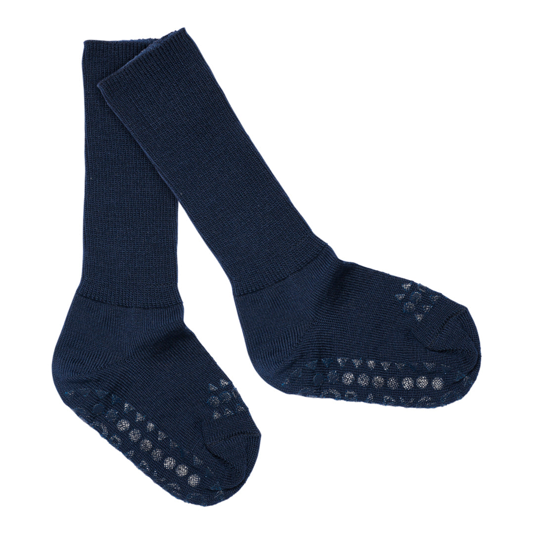 GoBabyGo Skridsikre Strømper Merino Uld  Midnight Blue