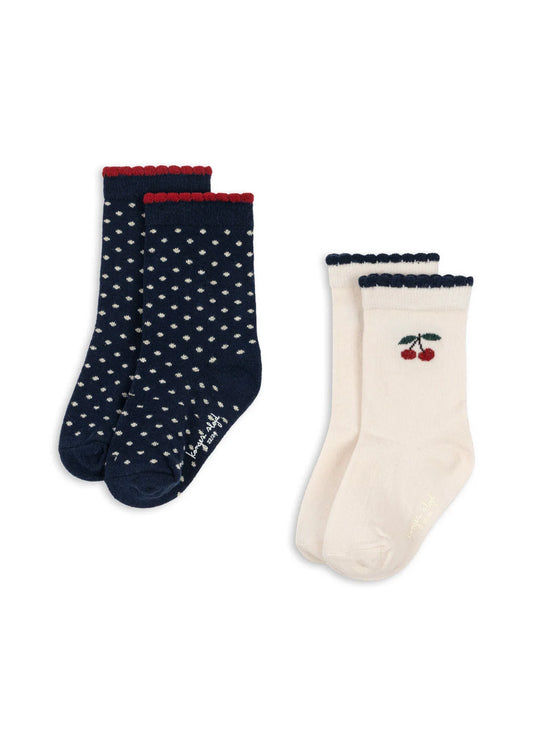 KS Strømper 2 Pak Cherry Dots