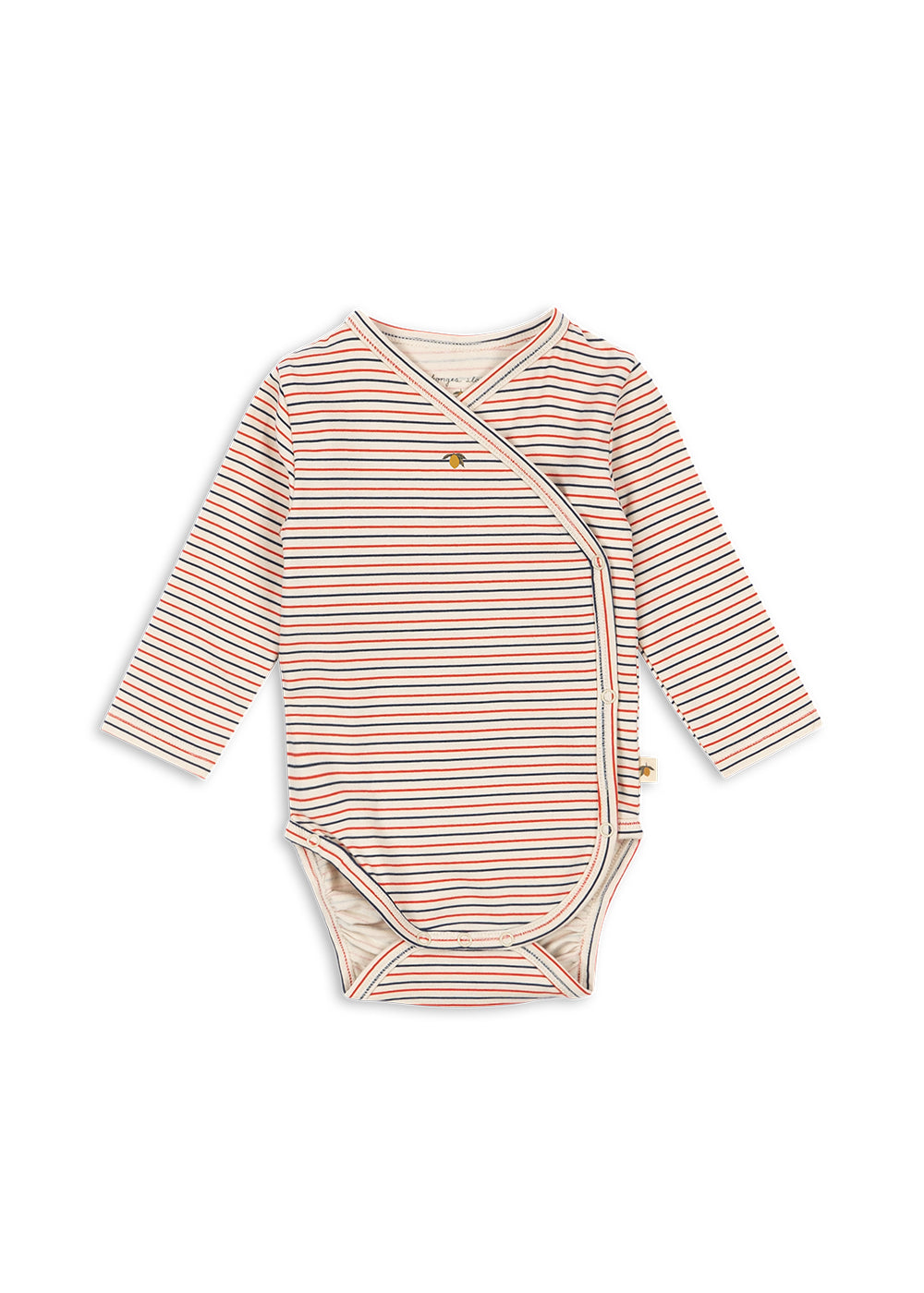 Konges Sløjd Bodystocking Langærmet Nyfødt Stripe Tricolore Petit GOTS