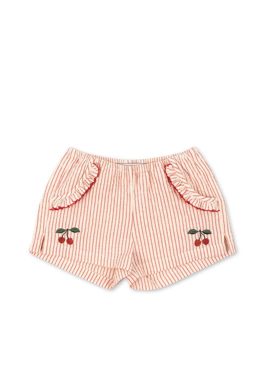Konges Sløjd Ellie Flæseshorts Rød-Hvid