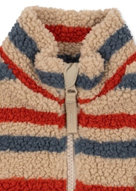 Konges Sløjd Fleecetrøje Broderi Jody Tangerine Stripe