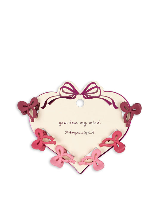 Konges Sløjd Hårspænder Mini Bow Pink Mix 6 Pak