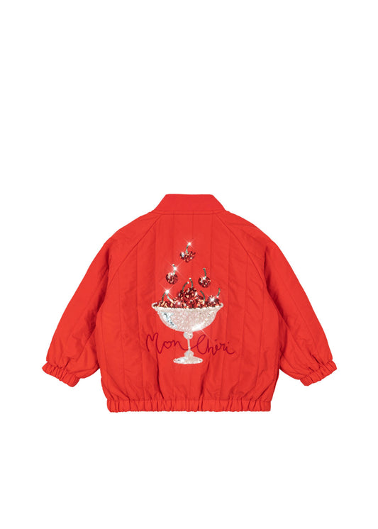Konges Sløjd Bomber Termojakke Juno Paillet Fiery Red