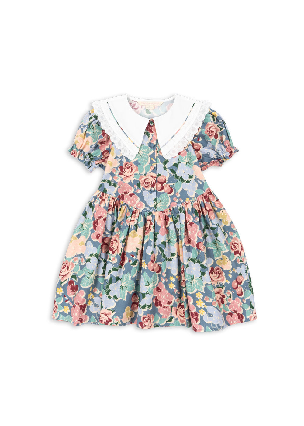 Konges Sløjd Kjole Coeur Collar Bloomiegrape Blues GOTS