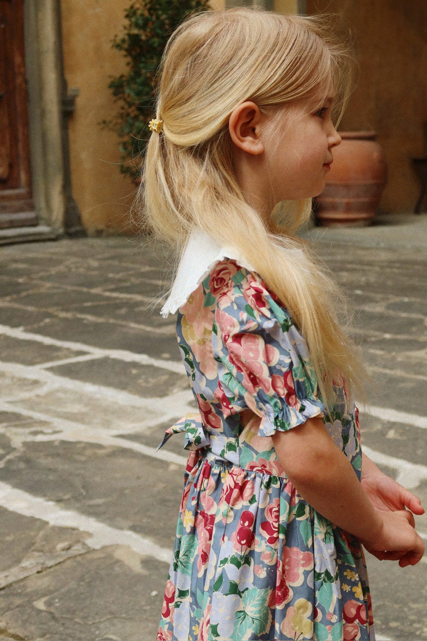 Konges Sløjd Kjole Coeur Collar Bloomiegrape Blues GOTS