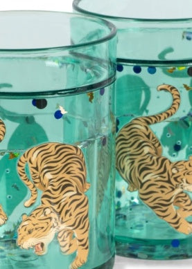 Konges Sløjd Krus Glitter 2 Pack Tiger Ruggito