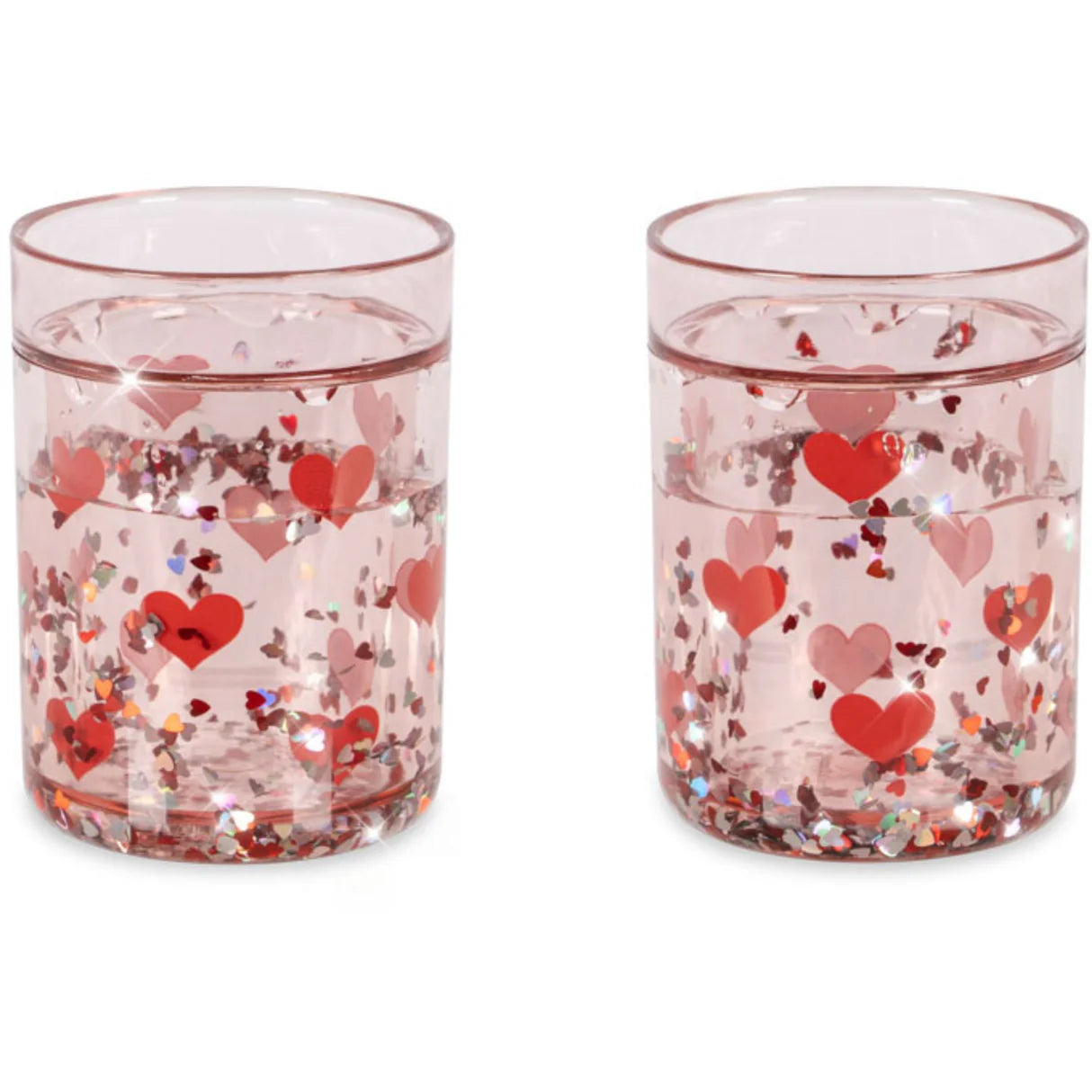 Konges Sløjd Krus Glitter Heart 2 Pak
