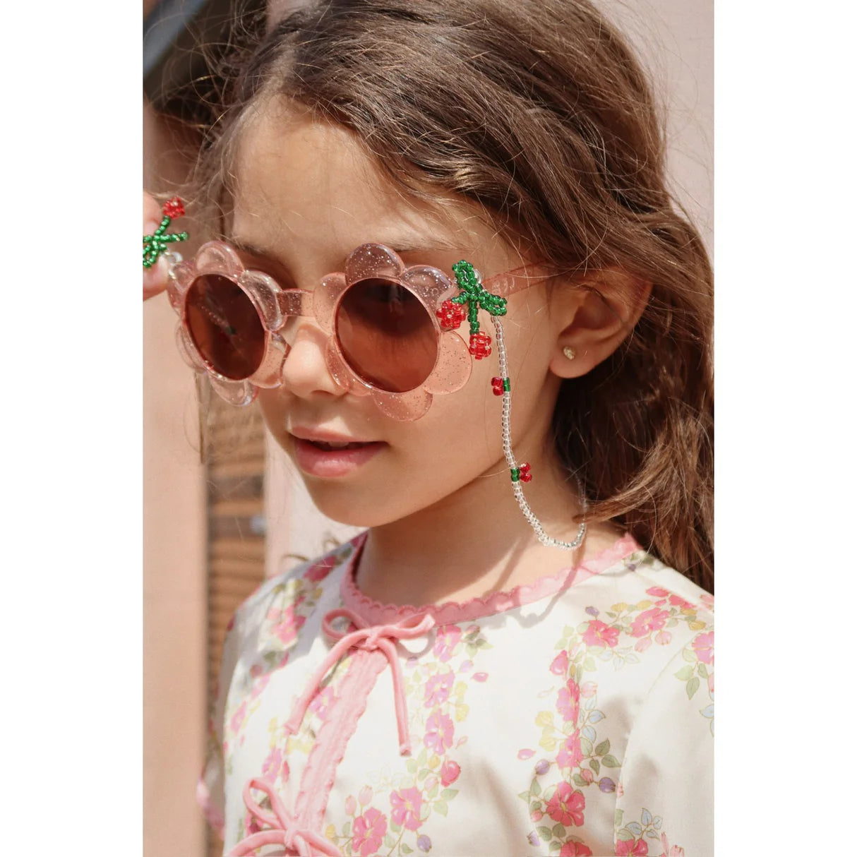 Konges Sløjd Solbriller Junior Flower Glitter Rose