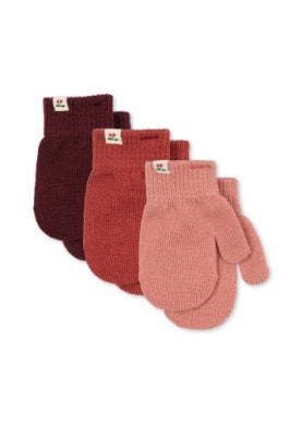 Konges Sløjd Vanter Filla 3 Pack Rose Mix