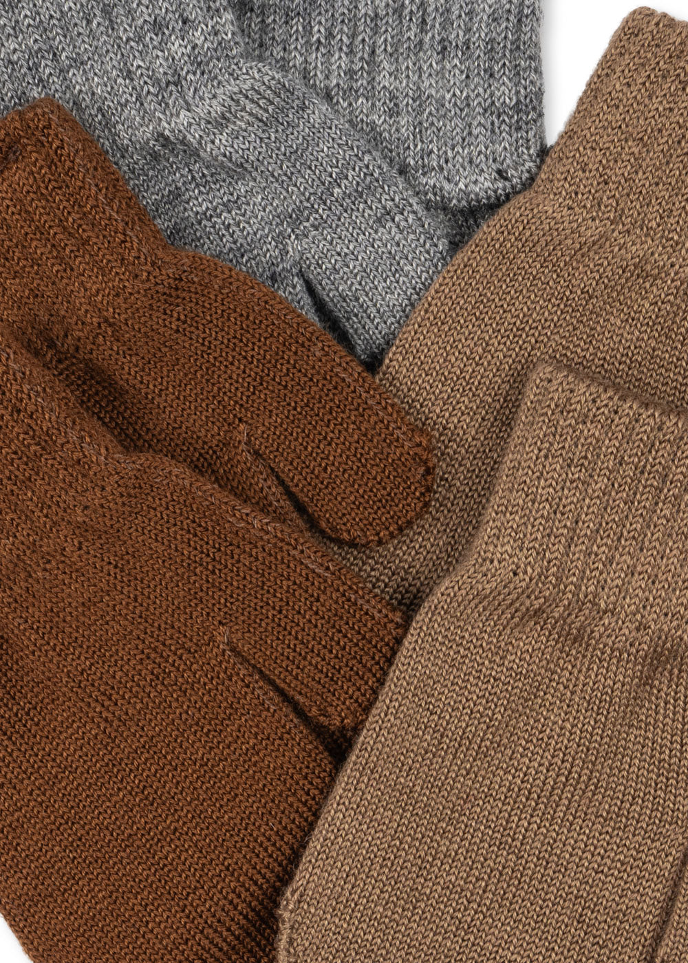 Konges Sløjd Vanter Filla Grey Melange/Beige/Brown 3 Pak