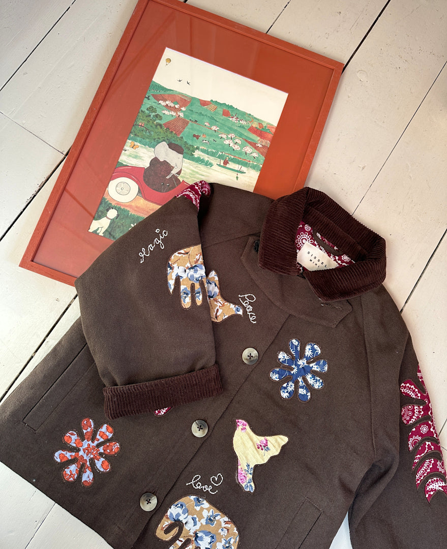 Sissel Mini Jakke Lillibeth Øko Bomuld Vatteret Brown Fudge