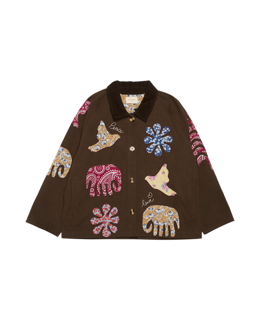Sissel Mini Jakke Lillibeth Øko Bomuld Vatteret Brown Fudge