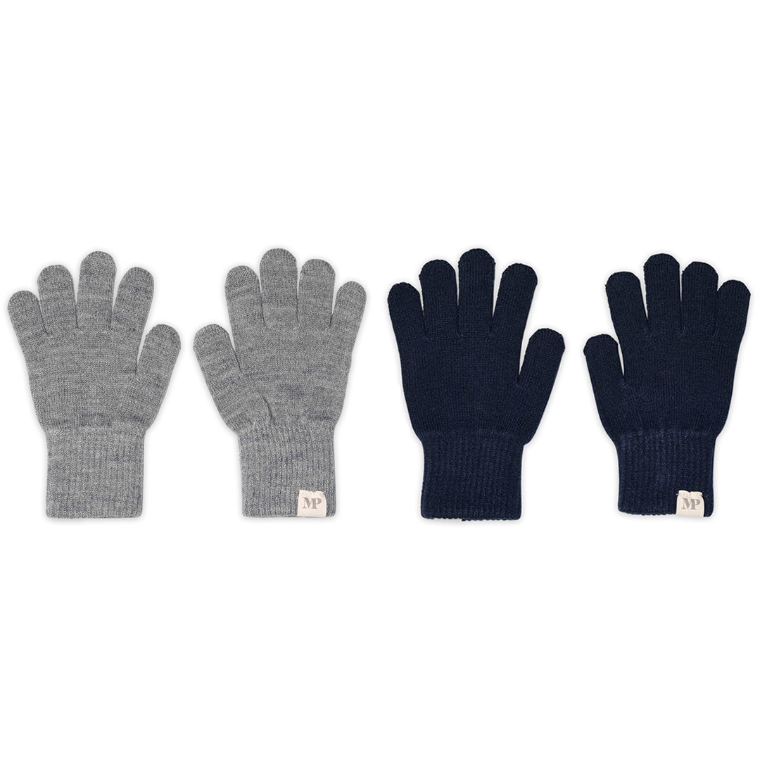 MP Handsker 2 Pack Mix Light Grey Mel Blue