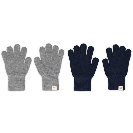 MP Handsker 2 Pack Mix Light Grey Mel Blue