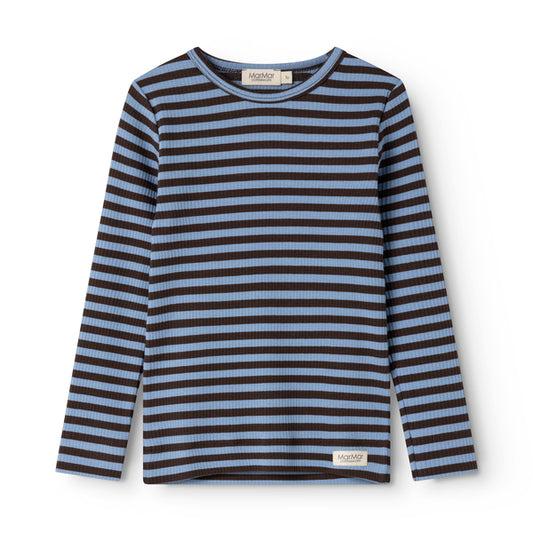 MarMar Bluse Plain  Tee Blue Heaven Stripe