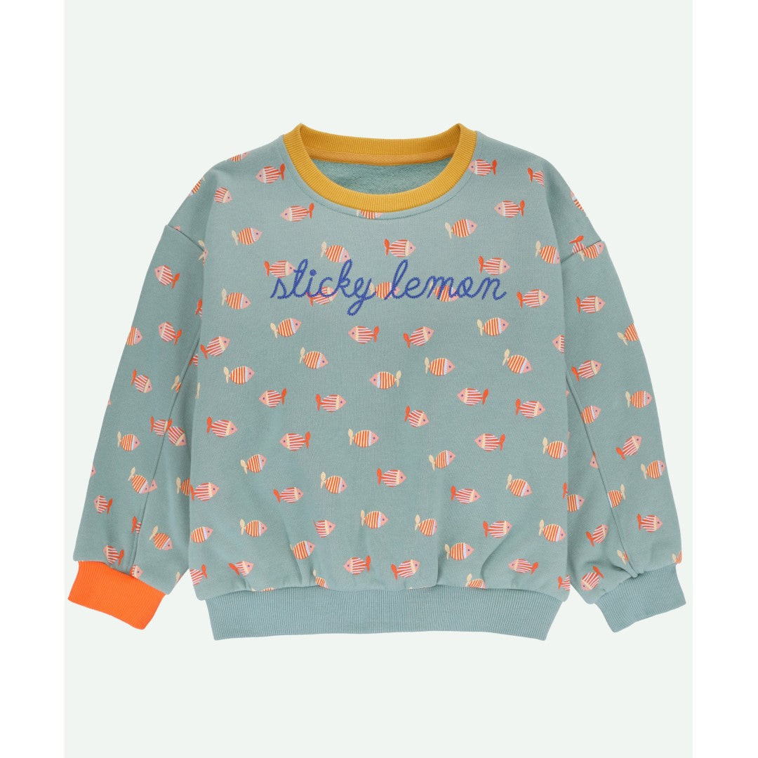 Sticky Lemon Sweater Fish All Over Wonders Of The Deep Sea