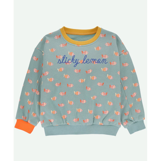 Sticky Lemon Sweater Fish All Over Wonders Of The Deep Sea