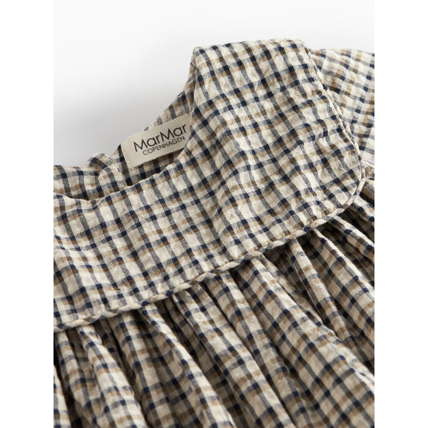 MarMar Kjole Seersucker Pilot Navy Check